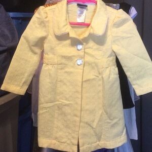 Yellow light dress coat or cover 18 months